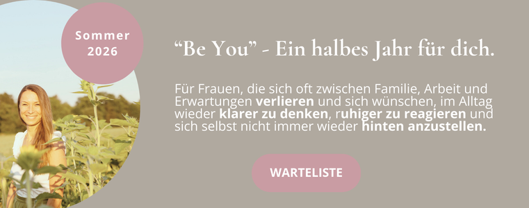 Elena Dorner von Federleicht Leben begleitet Frauen im Be You Mentoring zu mehr Ruhe, Klarheit und weniger Stress im Alltag.